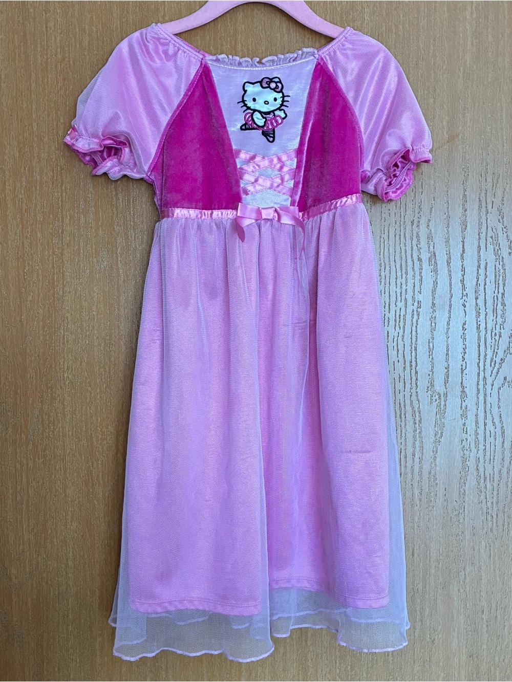 Hello Kitty 2014 Y2K Pink Velvet Girls' Princess Nightgown/Dressup